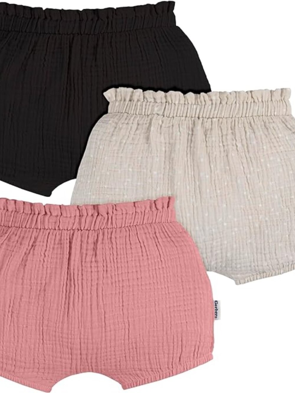 Gerber Baby Girls' 3-pack Bubble Shorts